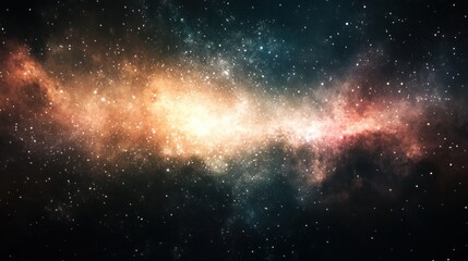 Naklejka premium Colorful nebula in deep space