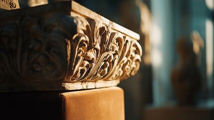 Ancient Artifact with Intricate Carvings, Symbolizing Timeless Cultural Heritage