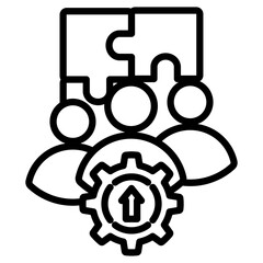 Leadership Skills icon with line style