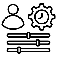 Self Discipline icon with line style