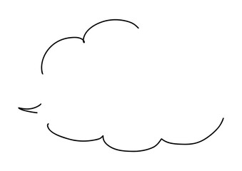 シンプルなペンの手書き吹き出し ベクター