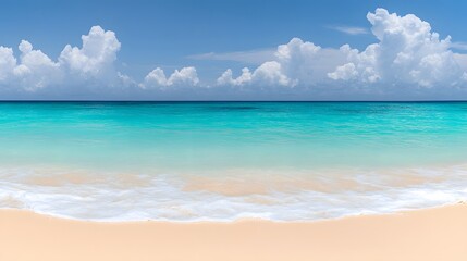 Obraz premium Stunning Turquoise Ocean Beach Summer Landscape