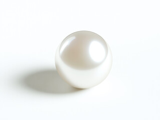 Shimmering pearl resting on a flat surface in soft light