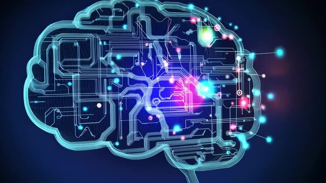 Futuristic Technology Network Design Illustration in Blue Vector Format