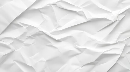 Obraz premium Crumpled White Paper Texture, Abstract Concept, Grunge ,Paper ,Texture