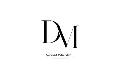 MD, DM, M, D abstract letters logo monogram