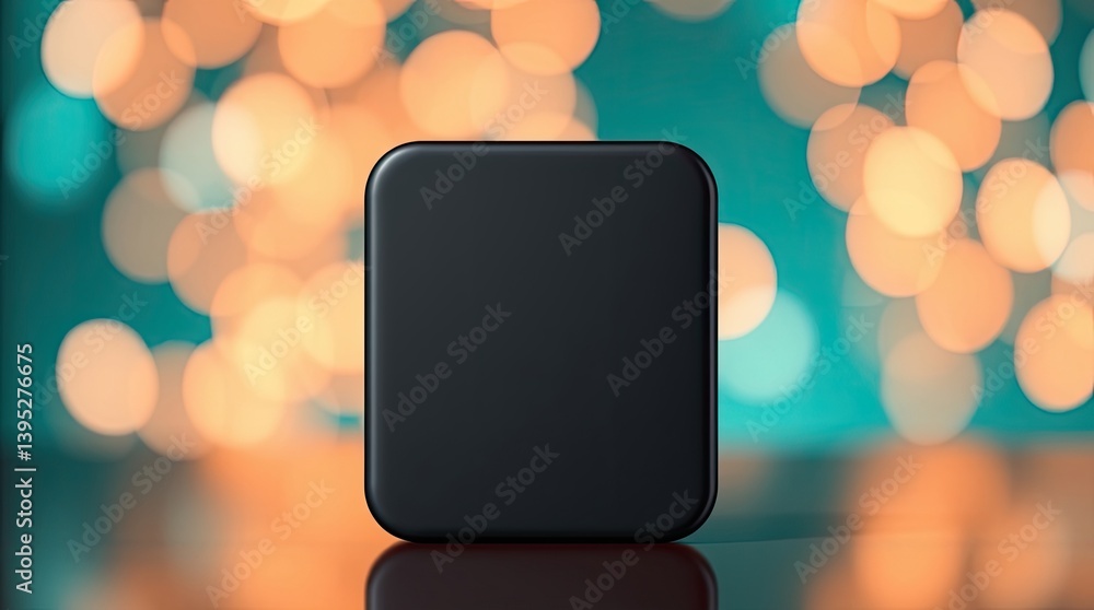 Aufkleber a black square with rounded edges and a soft background