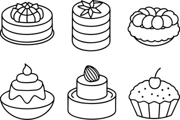 Cake Line Art Artwork for Cake Lovers
