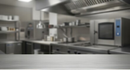 Modern Restaurant Kitchen Counter.