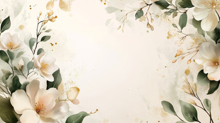 Surrounded by flowers on a white background,