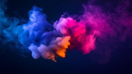 Fototapeta premium Vivid Colorful Smoke Plumes for Abstract Design, Artistic Backgrounds, or Creative Effects