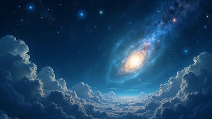 A fryland of cloud sea above the nebula