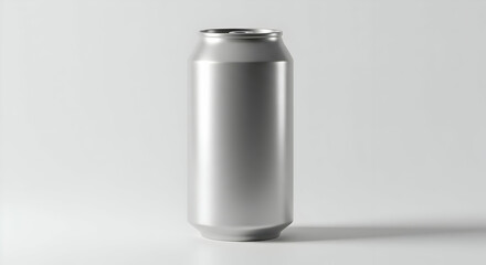 Blank Silver Aluminum Beverage Can Mockup