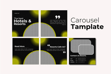 Editable carousel slide template for social media posts