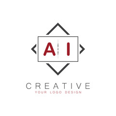 initial monogram logo for Creative with square style design.
