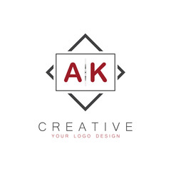 initial monogram logo for Creative with square style design.