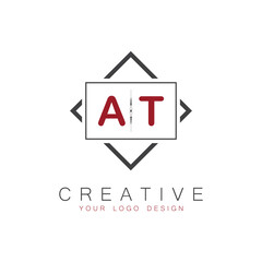 initial monogram logo for Creative with square style design.