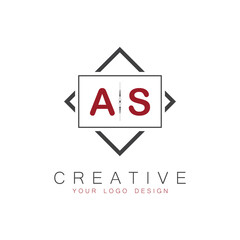 initial monogram logo for Creative with square style design.