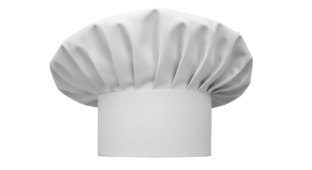 Chef's hat displayed prominently against a clean background, ideal for culinary themes
