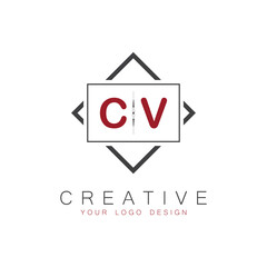 initial monogram logo for Creative with square style design.