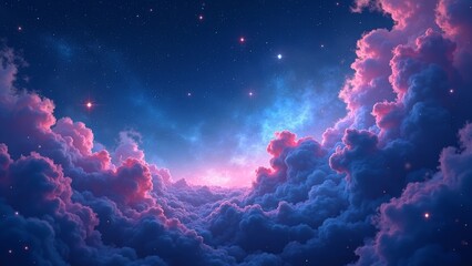 A dreamy journey through the galaxy and sea of clouds