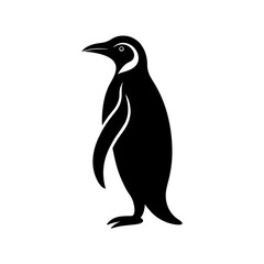 Naklejka premium Emperor Penguin Silhouette vector illustration