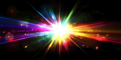 Fototapeta premium Lense flare overlay on black background. The background can be remove with a blending mode like screen. 