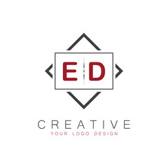 initial monogram logo for Creative with square style design.