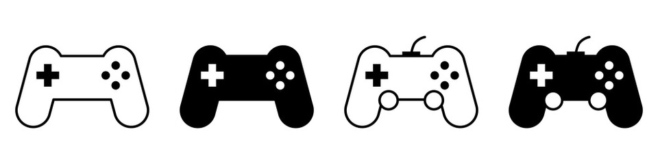 Gaming Controller Icon Vector Set. Game console Vector Icon in line style design. Symbol of Gamepad. Vector illustration. © mytour