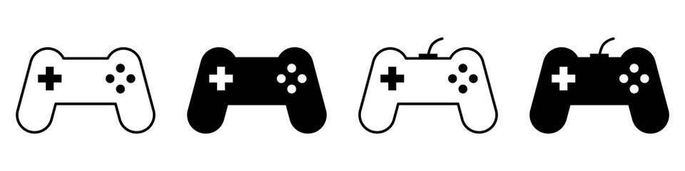 Gaming Controller Icon Vector Set. Game console Vector Icon in line style design. Symbol of Gamepad. Vector illustration. © mytour
