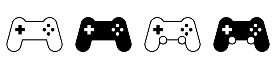 Gaming Controller Icon Vector Set. Game console Vector Icon in line style design. Symbol of Gamepad. Vector illustration. © mytour