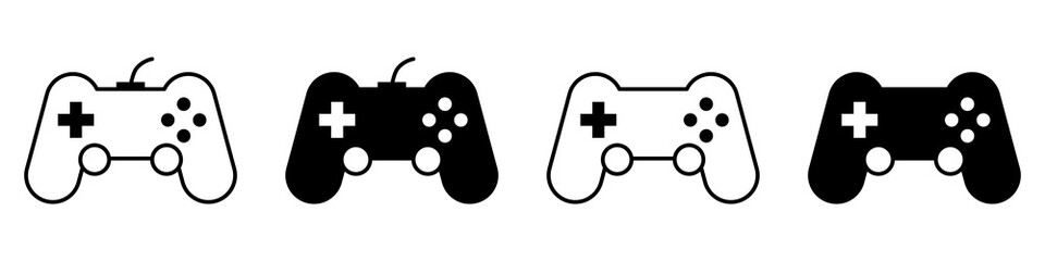 Gaming Controller Icon Vector Set. Game console Vector Icon in line style design. Symbol of Gamepad. Vector illustration. © mytour