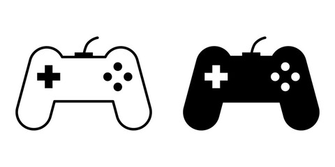Gaming Controller Icon Vector Set. Game console Vector Icon in line style design. Symbol of Gamepad. Vector illustration. © mytour
