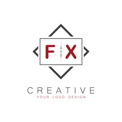 initial monogram logo for Creative with square style design.