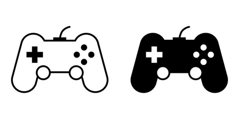 Gaming Controller Icon Vector Set. Game console Vector Icon in line style design. Symbol of Gamepad. Vector illustration. © mytour