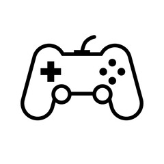 Gaming Controller Icon Vector. Game console Vector Icon in line style design. Symbol of Gamepad. Vector illustration.