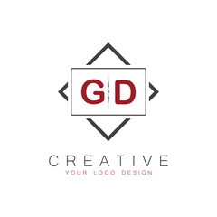 initial monogram logo for Creative with square style design.