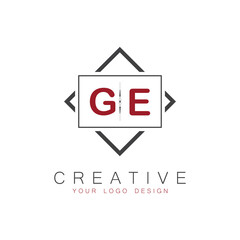 initial monogram logo for Creative with square style design.