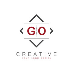initial monogram logo for Creative with square style design.