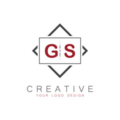 initial monogram logo for Creative with square style design.