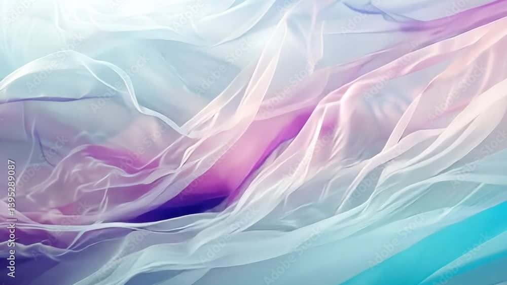 Aufkleber soft flowing pastel fabric ethereal layers of translucent movement creating dreamy calm atmosphere