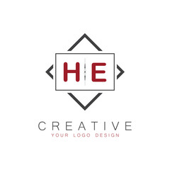 initial monogram logo for Creative with square style design.