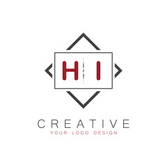 initial monogram logo for Creative with square style design.