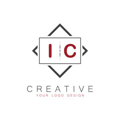 initial monogram logo for Creative with square style design.