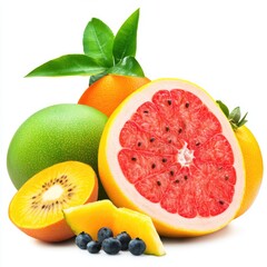 Fresh fruit medley kitchen table food photography bright colors close-up healthy living