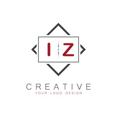 initial monogram logo for Creative with square style design.