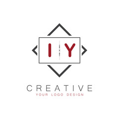 initial monogram logo for Creative with square style design.