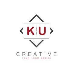 Fototapeta premium initial monogram logo for Creative with square style design.