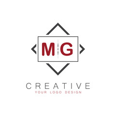 initial monogram logo for Creative with square style design.