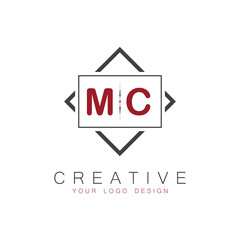 initial monogram logo for Creative with square style design.